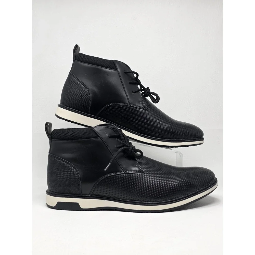 Aldo Black Chukka Boots Lace Up Casual Comfort Mens Size 9.5 M New